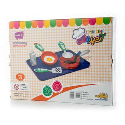 بسته اسباب بازی نیم ست آشپزباشی (آشپز خونه ی شاد من)،(8عددی،باجعبه)