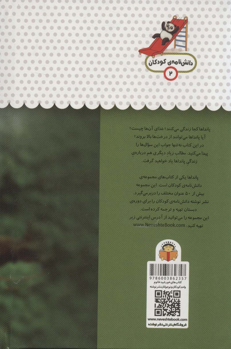 یک فنجان دانستنی درباره ی پانداها (دانش نامه ی کودکان 2)،(گلاسه)