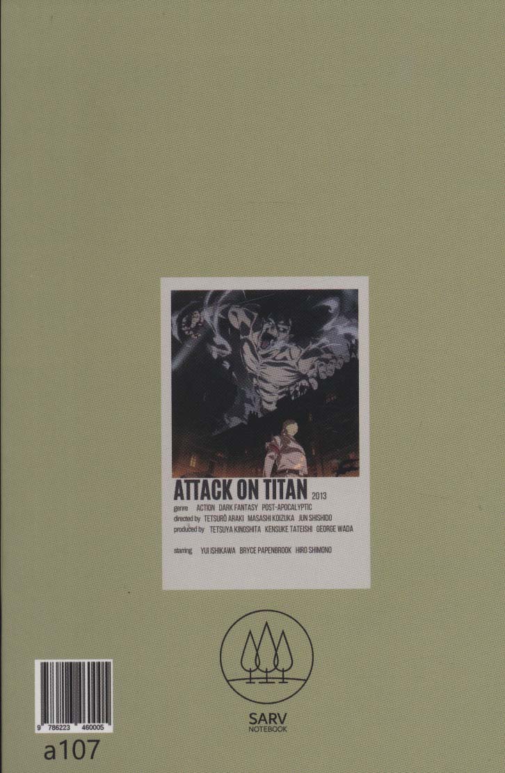 دفتر طراحی (ATTACK ON TITAN 2013)،(کد a107)