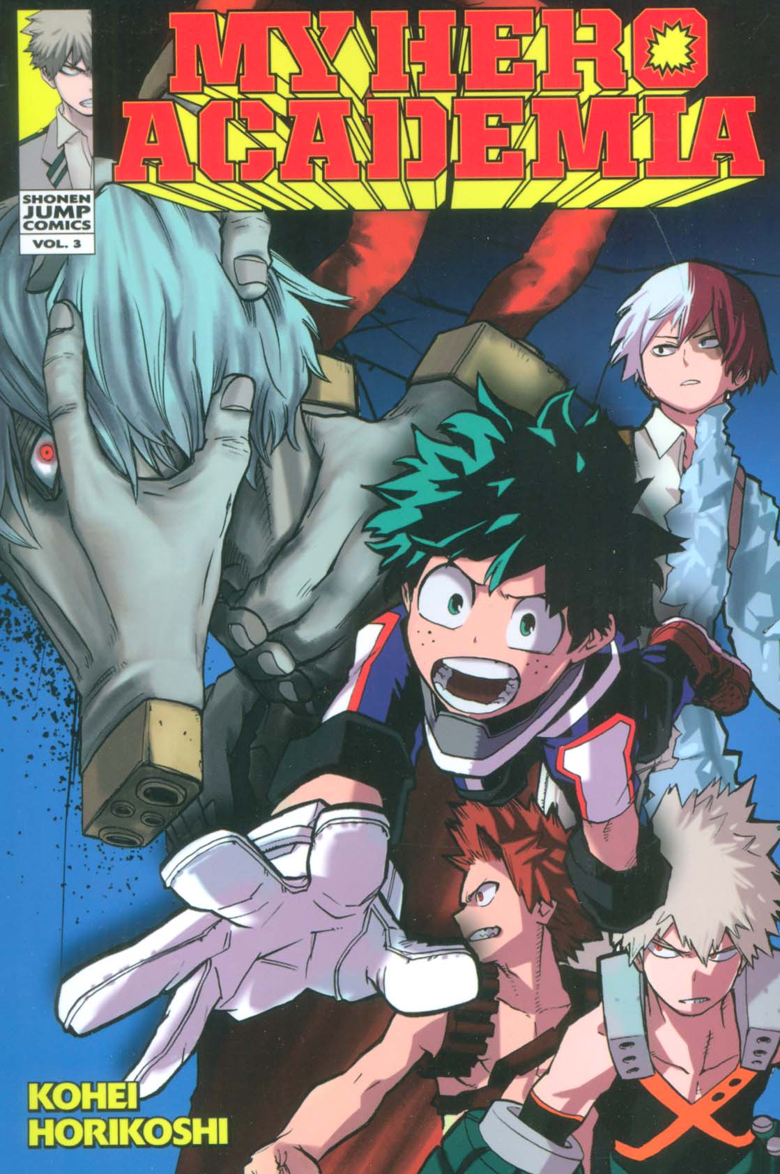 مانگا 3 (MY HERO ACADEMIA:آکادمی قهرمان من)،(کمیک استریپ)،(زبان اصلی،انگلیسی)