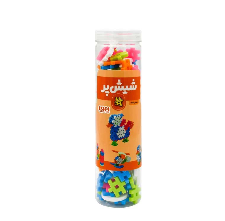 بسته اسباب بازی ساختنی شیش پر:لیبل نارنجی (بسته اردک)