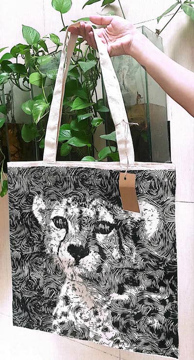 کیف پارچه ای 38*38 (طرح یوز)