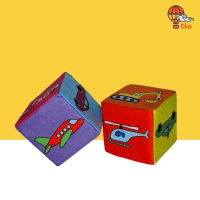 کتاب پارچه ای وسایل نقلیه (مکعب 2تایی)