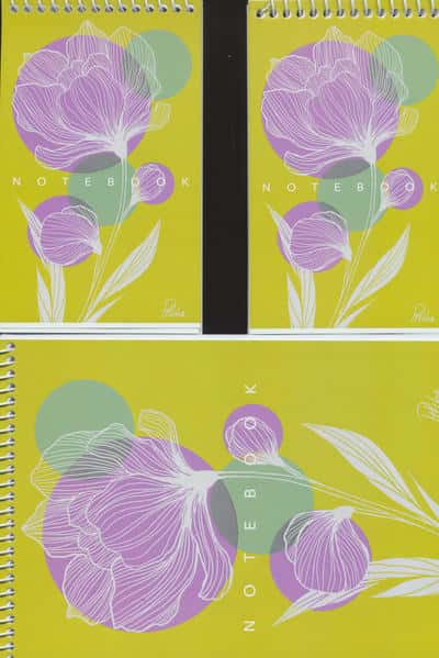 دفترچه فانتزی طرح گل رز،کد 1242 (3جلدی،سیمی)