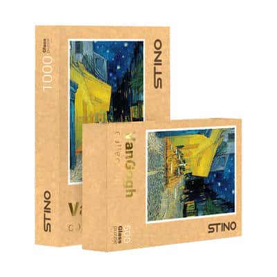 پازل شیشه ای استینو 500 تکه طرح ونگوگ (کد 12109)،(باجعبه)