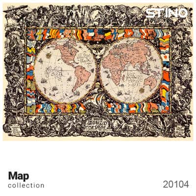 پازل شیشه ای استینو 260 تکه طرح نقشه (کد 20104)،(باجعبه)