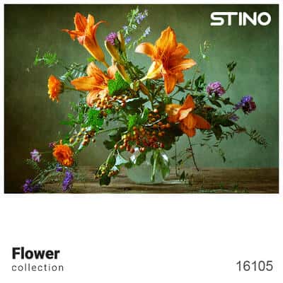 پازل شیشه ای استینو 260 تکه طرح گل (کد 16105)،(باجعبه)