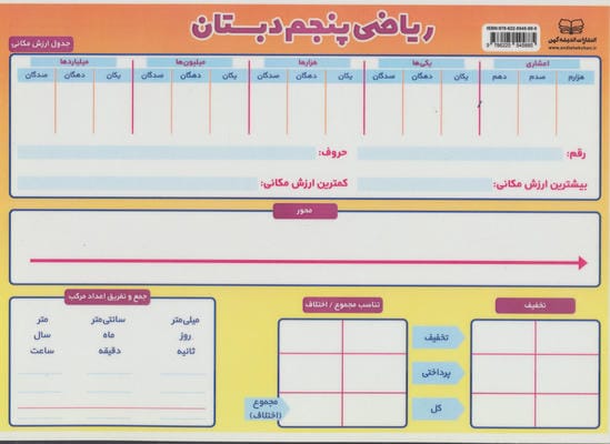 ریاضی پنجم دبستان A4 